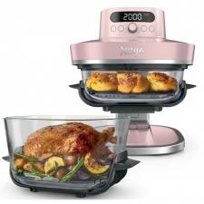 Friteuza cu aer cald Ninja AS101EURS Crispi Pro 7in1 XL, 2050W, Capacitate 5.7l, Temperatura maxima 240 °C, 7 programe, Roz